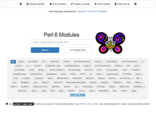 Tablet Screenshot of modules.perl6.org